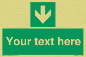 Safe condition Custom arrow down sign